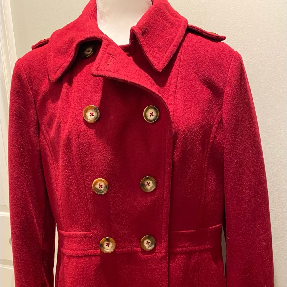 Michael Kors Red Pea Coat